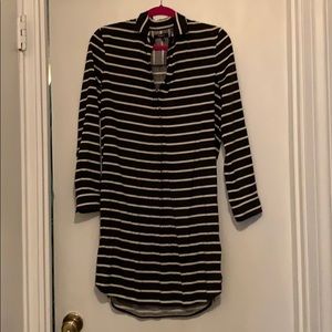 Madewell Black and white striped dresss
